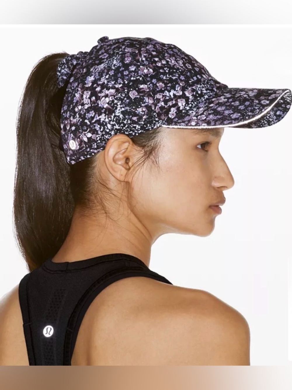 Lululemon Baller Hat Run Women’s Ponytail Cap Flowerscope Black Multi Color OS
